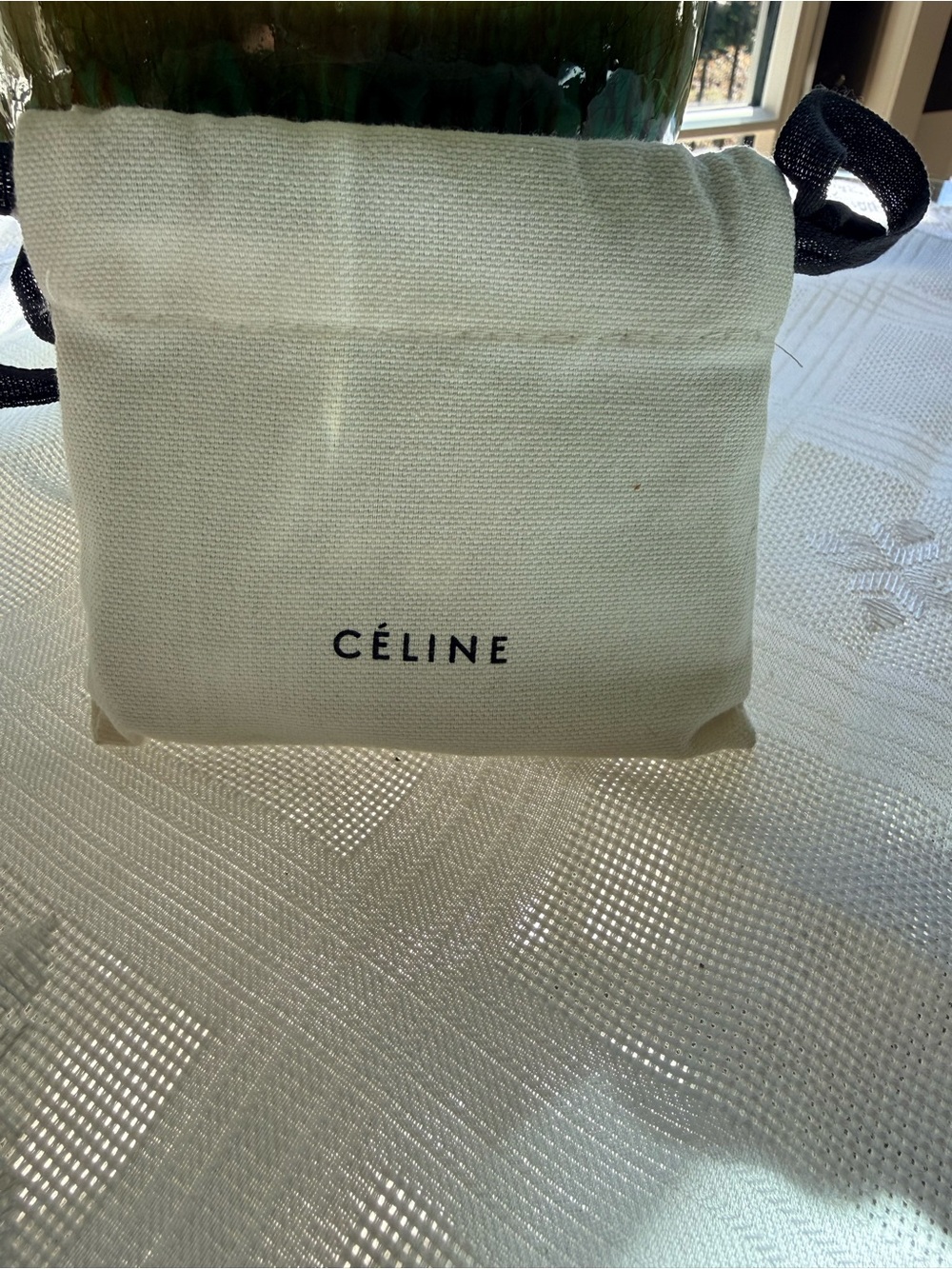 CELINE Trapeze Coin/Card Wallet Green